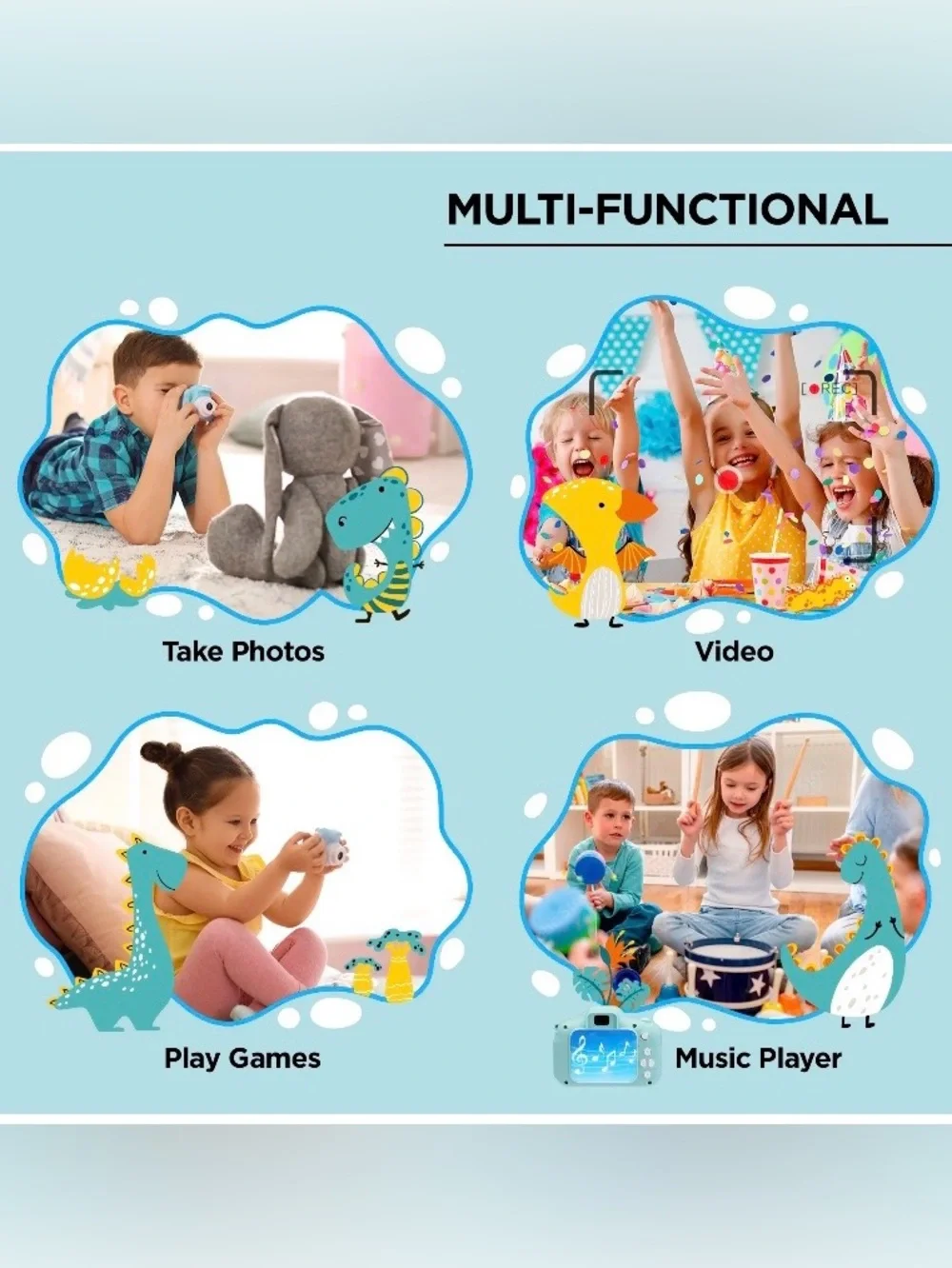 NIB Merkury KinderPhoto Digital Camera for Kids - Blue